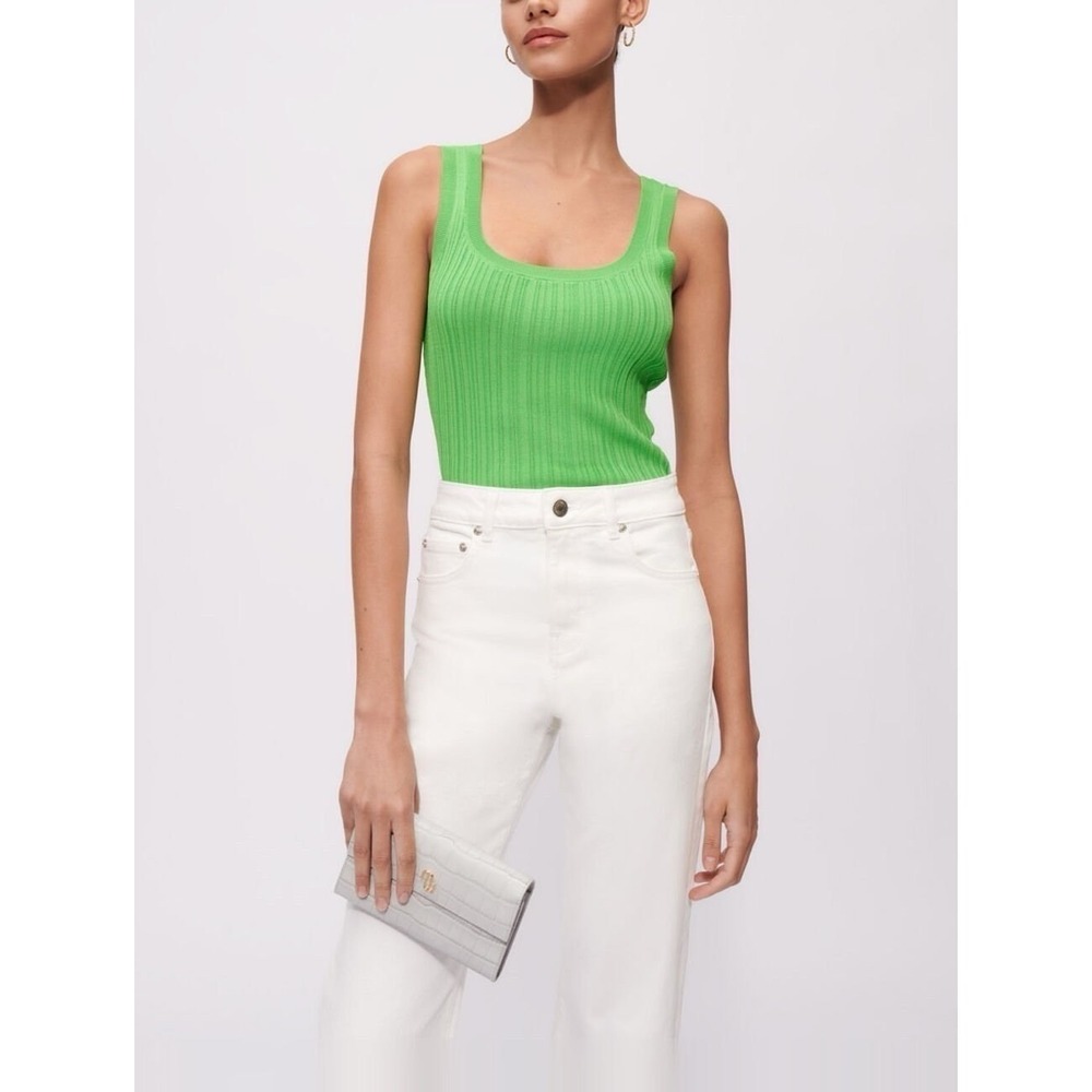 Maje Knit Tank Top Size 1 / XS Green Retail $235